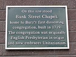Plaque on Bank Street chapel