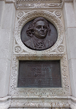 Detail from the John Kay Memorial in Bury