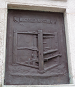 Detail from the John Kay Memorial in Bury